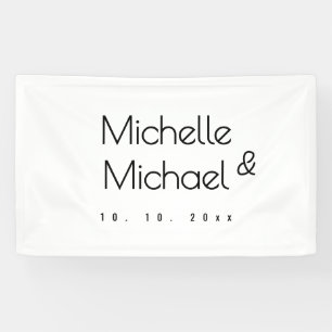 Minimalist Black & White Professional Modern Names Banner