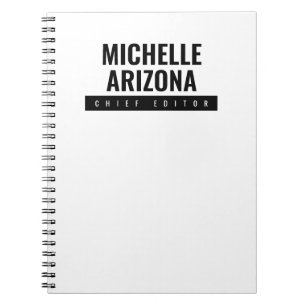 Minimalist Black & White Professional Modern Notebook