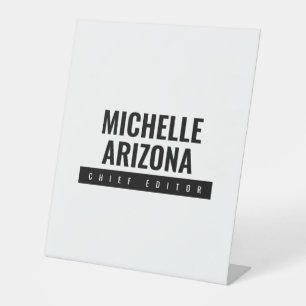 Minimalist Black & White Professional Modern Pedestal Sign
