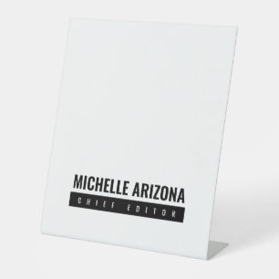 Minimalist Black & White Professional Modern Pedestal Sign