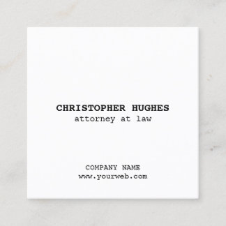 Minimalist Black White QR Code Networking Square Business Card