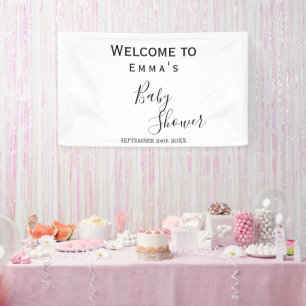 Minimalist Black & White Shower Banner