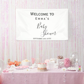 Minimalist Black & White Shower Banner