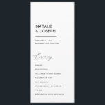 Minimalist Black & White Simple Catholic Wedding Programme<br><div class="desc">Let the ceremony guide itself with this timeless black and white wedding program. This minimalist design features a clean layout and elegant fonts, ensuring your guests can follow along easily. The classic colour scheme adds a touch of sophistication, making it perfect for a traditional Catholic wedding. This program is ideal...</div>