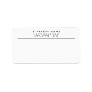 Minimalist Black White Simple Shipping Label