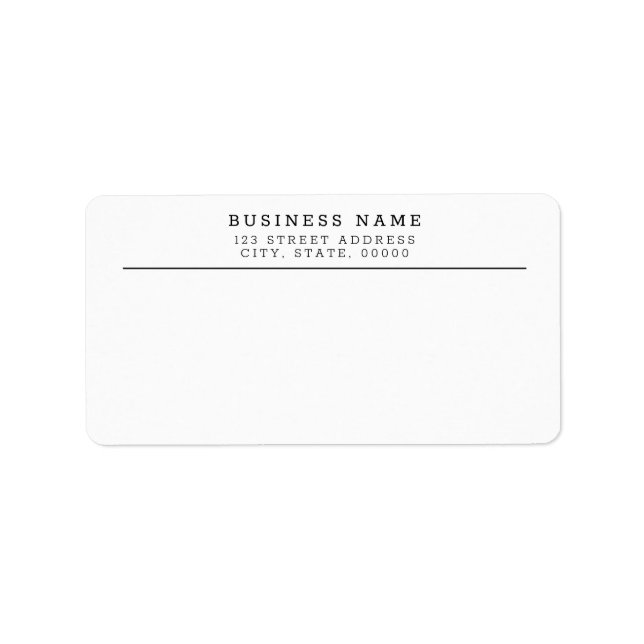 Minimalist Black White Simple Shipping Label (Front)
