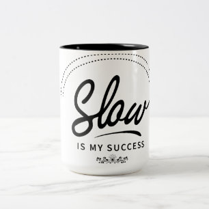 Minimalist Black White Slow Living Art Mug