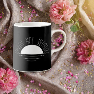 Minimalist black white sun inspirational quote coffee mug