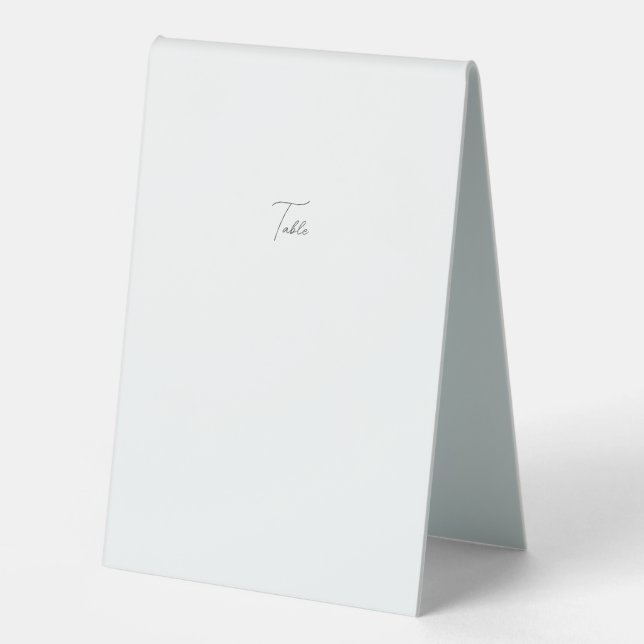 Minimalist Black White Table Folded Wedding Sign (Front)