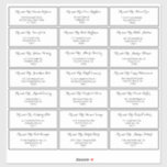 Minimalist Black White Wedding Guest Address Label<br><div class="desc">This minimalist black white wedding guest address label is perfect for a rustic wedding. The design features a beautiful calligraphy front in a white background to embellish your event.</div>