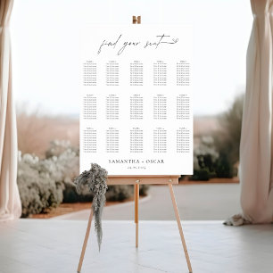 Minimalist Black & White Wedding  Poster