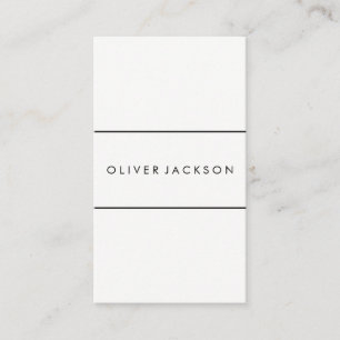 Minimalist Black White with Accent Lines Business Card