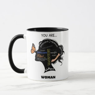 Minimalist Black & White Woman Silhouette Mug