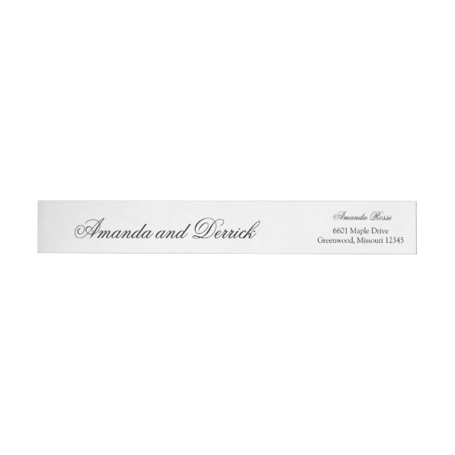 Minimalist Black & White Wrap Around Label (Individual)