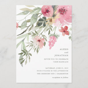 Minimalist Bloom   Wedding Invitation