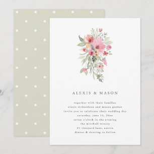 Minimalist Bloom   Wedding Invitation