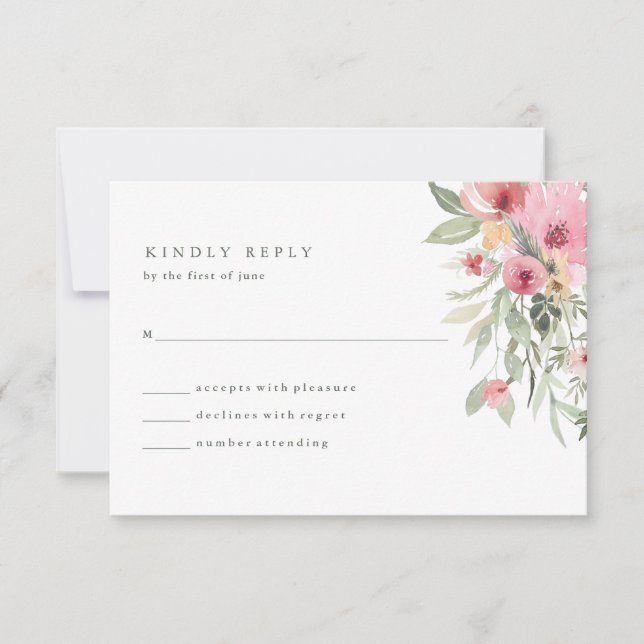 Minimalist Bloom | Wedding Response (Front)