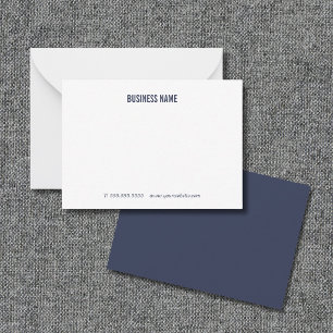 Minimalist Blue and White Business Card