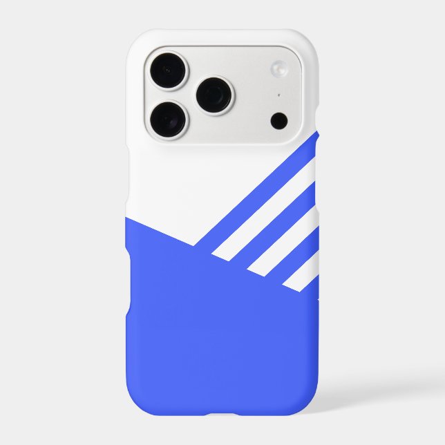 Minimalist Blue and White Phone Case (Back)