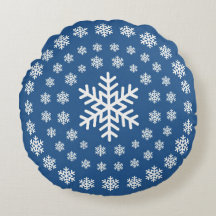 Minimalist Blue and White Snowflakes Holiday Xmas