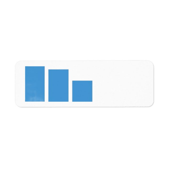 Minimalist Blue Bar Chart Address Label (Front)