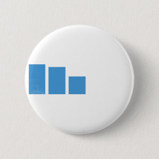 Minimalist Blue Bar Chart Address Label 6 Cm Round Badge