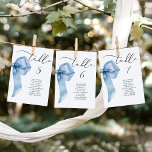 Minimalist Blue Bow Table Seating Chart cards<br><div class="desc">Minimalist Blue Bow Table Seating Chart cards 
Matching items available.</div>