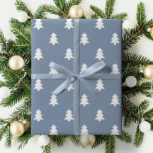 Minimalist Blue Boy Christmas Pine Tree Winter