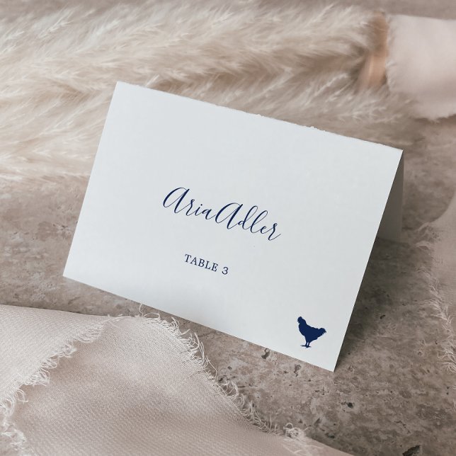 Minimalist | Blue Chicken Meal Option Place Cards (Creator Uploaded)
