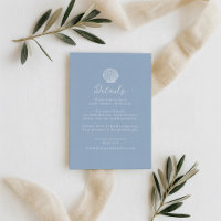 Minimalist Blue Coastal Wedding Details