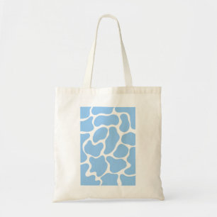 Minimalist Blue Cow Print Tote Bag