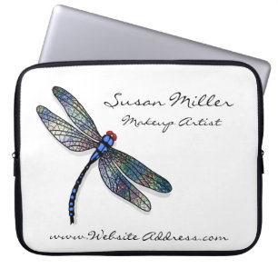 Minimalist Blue Dragonfly Laptop Sleeve