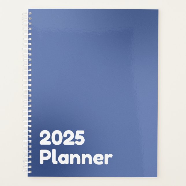 Minimalist Blue Gradient 2025 Planner (Front)