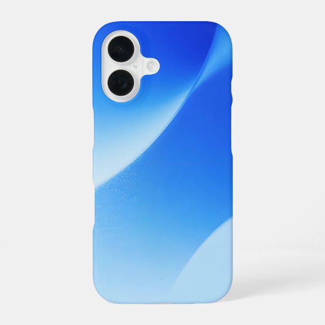 Minimalist Blue Gradient iPhone 16 Case (Back)