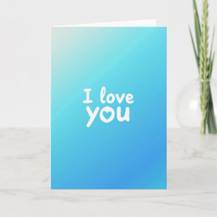 Minimalist Blue Gradient Love Card