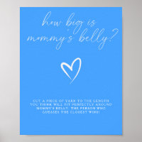 Minimalist blue - how big is mummy's belly game 
