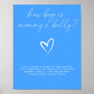 Minimalist blue - how big is mummy's belly game  poster