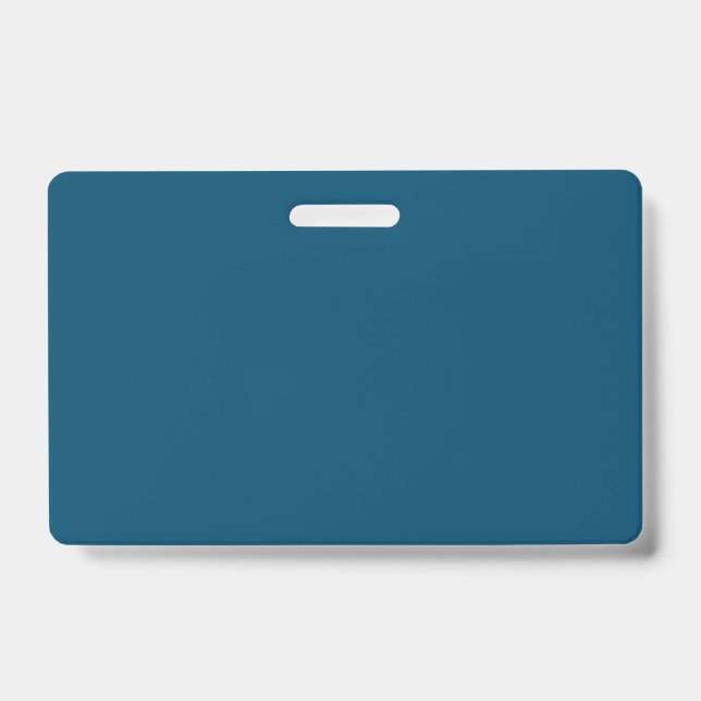 Minimalist Blue ID Badge Holder (Front)