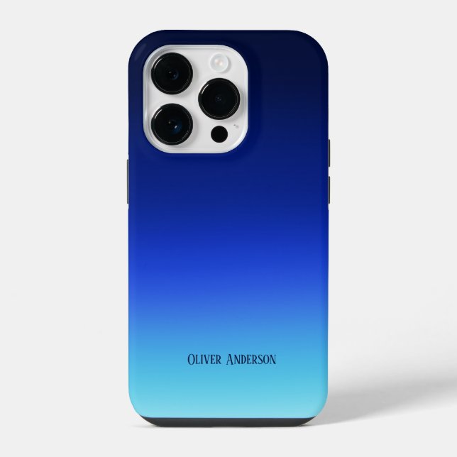 Minimalist Blue iPhone Case (Back)