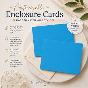Minimalist Blue Luxury Enclosure Card