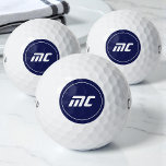 Minimalist Blue Monogram Modern Name Golf Balls<br><div class="desc">Minimalist Blue Monogram Modern Name Golf Balls feature a sleek dark blue background with a modern, white monogram in the centre, surrounded by a clean white circle line. The elegant and minimalist design makes these golf balls a unique and personal touch for any golf enthusiast. The perfect Christmas gift for...</div>
