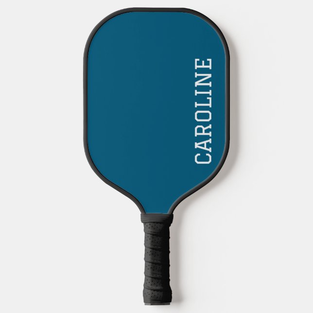 Minimalist Blue Personalised Name Pickleball Paddle (Front)