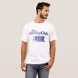 Minimalist Blue Runner Silhouette Sports T-Shirt