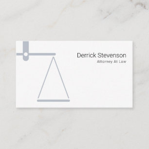 Minimalist Blue Scales of Justice, Law Mediator Business Card