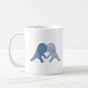 Minimalist Blue Smiski Mug