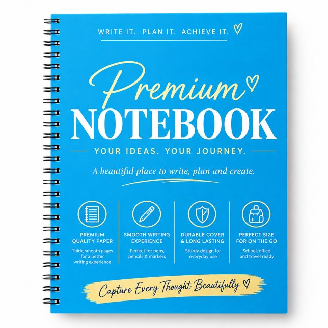 Minimalist Blue Spiral Notebook (Creator Uploaded)