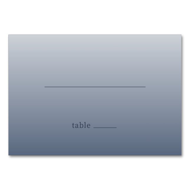 Minimalist Blue Table Sign Number (Front)