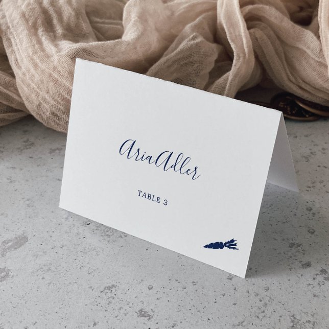 Minimalist | Blue Veggie Meal Option Place Cards (Creator Uploaded)