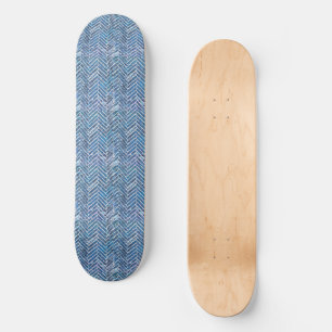 Minimalist Blue Wave Skateboard