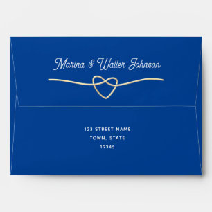 Minimalist Blue Wedding Envelope